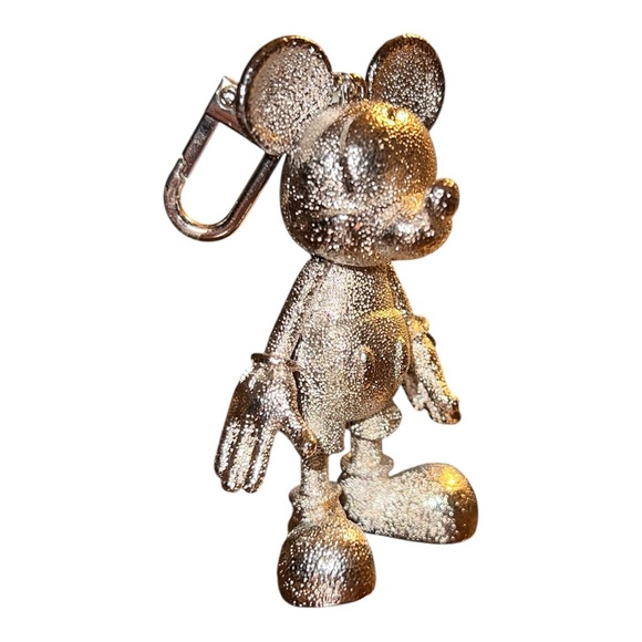 New Silvertone Disney Baublebar Mickey Mouse Bag Charm - Picture 1 of 5